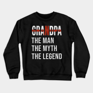 Grand Father English Grandpa The Man The Myth The Legend - Gift for English Dad With Roots From  England Crewneck Sweatshirt